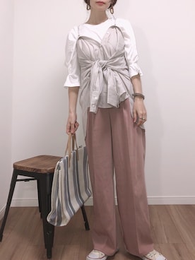 「FREAK'S STORE（フリークスストア）のアイテム（リング）」を使った、❁ a i  ❁さん（レディース・158cm）の春コーディネート