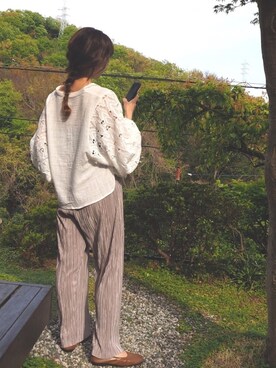 「CLEA（クレア）のアイテム（バレエシューズ）」を使った、❁ a i  ❁さん（レディース・158cm）の春コーディネート