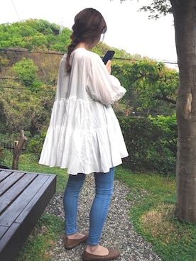 「CLEA（クレア）のアイテム（バレエシューズ）」を使った、❁ a i  ❁さん（レディース・158cm）の春コーディネート