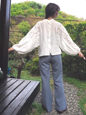 「CLEA（クレア）のアイテム（バレエシューズ）」を使った、❁ a i  ❁さん（レディース・158cm）の春コーディネート