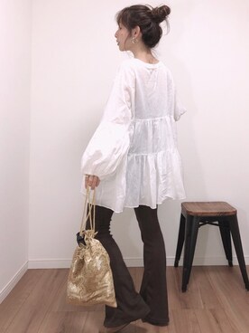 「CLEA（クレア）のアイテム（バレエシューズ）」を使った、❁ a i  ❁さん（レディース・158cm）の春コーディネート