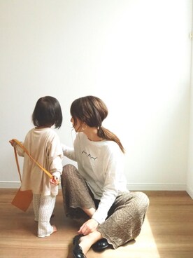 「透かし編みニット」｜❁ a i  ❁さん（レディース・158cm）の春コーディネート