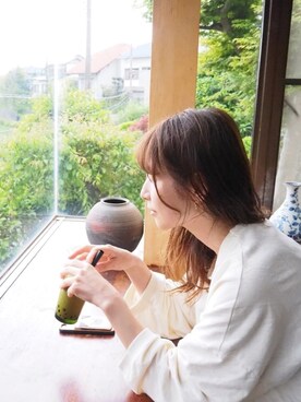 「CLEA（クレア）のWASHINGTON BIG ロンT（Tシャツ/カットソー）」を使った、❁ a i  ❁さん（レディース・158cm）の春コーディネート