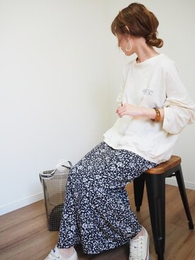 「CONVERSE（コンバース）のconverse（コンバース） ALL STAR OX（オールスターOX）（スニーカー）」を使った、❁ a i  ❁さん（レディース・158cm）の春コーディネート