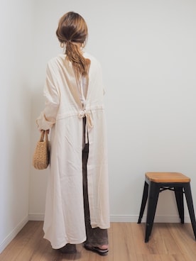 「消えそうな色コーデ」｜「アイテム（シャツワンピース）」を使った、❁ a i  ❁さん（レディース・158cm）の春コーディネート
