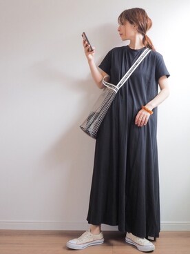 「CONVERSE（コンバース）のconverse（コンバース） ALL STAR OX（オールスターOX）（スニーカー）」を使った、❁ a i  ❁さん（レディース・158cm）の夏コーディネート