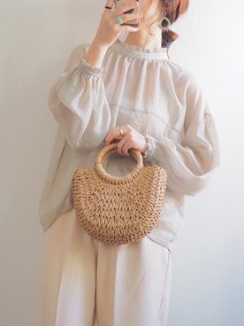 「チャイハネ（チャイハネ）のアイテム（リング）」を使った、❁ a i  ❁さん（レディース・158cm）の夏コーディネート
