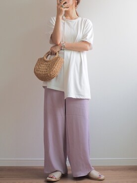 「petitcro（プティクロ）のpetitcro  ワイドバングル PCKB1901001（バングル/リストバンド）」を使った、❁ a i  ❁さん（レディース・158cm）の夏コーディネート