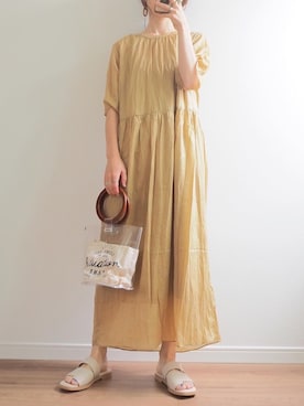 「4youstory（フォーユーストーリー）のアイテム（ワンピース）」を使った、❁ a i  ❁さん（レディース・158cm）の夏コーディネート