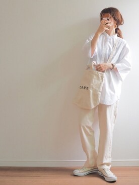 「CONVERSE（コンバース）のconverse（コンバース） ALL STAR OX（オールスターOX）（スニーカー）」を使った、❁ a i  ❁さん（レディース・158cm）の夏コーディネート