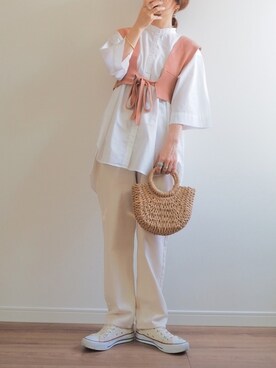 「CONVERSE（コンバース）のconverse（コンバース） ALL STAR OX（オールスターOX）（スニーカー）」を使った、❁ a i  ❁さん（レディース・158cm）の夏コーディネート