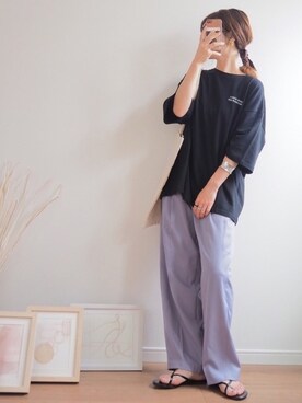 「petitcro（プティクロ）のpetitcro  ワイドバングル PCKB1901001（バングル/リストバンド）」を使った、❁ a i  ❁さん（レディース・158cm）の夏コーディネート