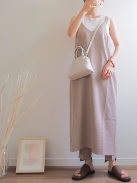 「4youstory（フォーユーストーリー）のアイテム（ワンピース）」を使った、❁ a i  ❁さん（レディース・158cm）の夏コーディネート