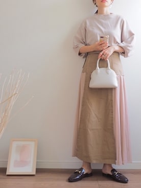「ビットローファー」｜「アイテム（サンダル）」を使った、❁ a i  ❁さん（レディース・158cm）の夏コーディネート