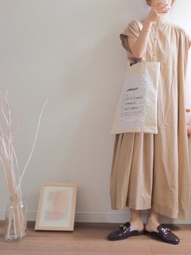 「ビットローファー」｜「アイテム（サンダル）」を使った、❁ a i  ❁さん（レディース・158cm）の夏コーディネート