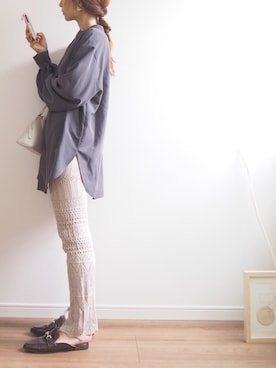 「透かし編みニット」｜「アイテム（アンサンブル）」を使った、❁ a i  ❁さん（レディース・158cm）の秋コーディネート