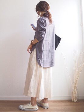 「CONVERSE（コンバース）のconverse（コンバース） ALL STAR OX（オールスターOX）（スニーカー）」を使った、❁ a i  ❁さん（レディース・158cm）の秋コーディネート