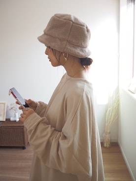 「reca（レカ）のゆったりラフな着心地◆超ビッグシルエットカットソー（Tシャツ/カットソー）」を使った、❁ a i  ❁さん（レディース・158cm）の秋コーディネート