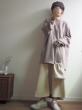 「秋のマイ旬スタイル」｜「アイテム（キャスケット）」を使った、❁ a i  ❁さん（レディース・158cm）の秋コーディネート