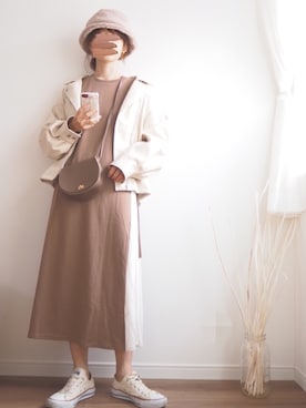 「CONVERSE（コンバース）のconverse（コンバース） ALL STAR OX（オールスターOX）（スニーカー）」を使った、❁ a i  ❁さん（レディース・158cm）の秋コーディネート