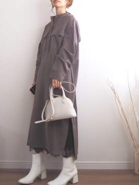 「4youstory（フォーユーストーリー）のアイテム（ワンピース）」を使った、❁ a i  ❁さん（レディース・158cm）の秋コーディネート
