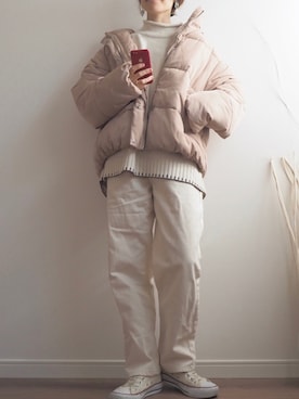 「CONVERSE（コンバース）のconverse（コンバース） ALL STAR OX（オールスターOX）（スニーカー）」を使った、❁ a i  ❁さん（レディース・158cm）の冬コーディネート