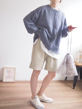 「RETRO GIRL（レトロガール）のフェイクレイヤードダメージニット（その他トップス）」を使った、❁ a i  ❁さん（レディース・158cm）の冬コーディネート