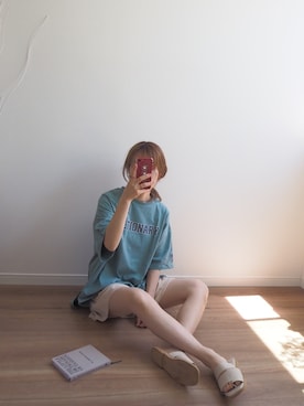 「アイテム（ルームウェア/パジャマ）」を使った、❁ a i  ❁さん（レディース・158cm）の春コーディネート