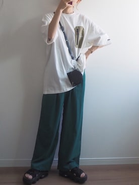 「VACANCY（ヴァカンシー）のアイテム（バッグ）」を使った、❁ a i  ❁さん（レディース・158cm）の夏コーディネート