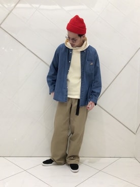 「URBAN RESEARCH（アーバンリサーチ）のアイテム（ニットキャップ/ビーニー）」を使った、リョータさん（メンズ・175cm）の冬コーディネート