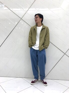 「Champion（チャンピオン）のアイテム（ナイロンジャケット）」を使った、リョータさん（メンズ・175cm）の冬コーディネート