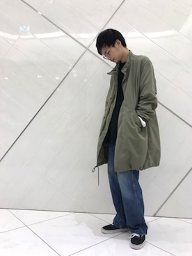 「URBAN RESEARCH（アーバンリサーチ）のアイテム（モッズコート）」を使った、リョータさん（メンズ・175cm）の春コーディネート