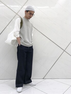 「KIJIMA TAKAYUKI」｜「アイテム（ニットキャップ/ビーニー）」を使った、リョータさん（メンズ・175cm）の春コーディネート