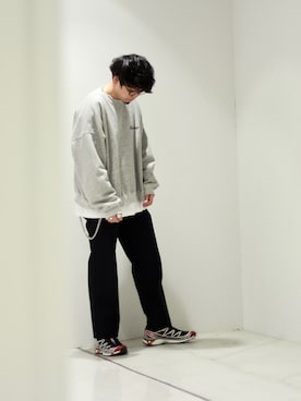 「DAIRIKU（ダイリク）のアイテム（スウェット）」を使った、yoshikataさん（メンズ・168cm）の冬コーディネート