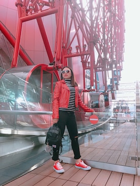 「Chic Muse（シックミューズ）のアイテム」を使った、momshieさん（レディース・160cm）の春コーディネート