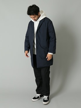 「DESCENTE（デサント）のアイテム」を使った、LASKA officialさん（メンズ・183cm）の冬コーディネート