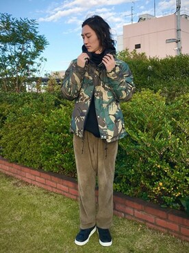 「JOURNAL STANDARD（ジャーナルスタンダード）のアイテム（ダウンジャケット/コート）」を使った、LASKA officialさん（メンズ・183cm）の秋コーディネート