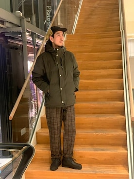「JOURNAL STANDARD（ジャーナルスタンダード）のアイテム（ダウンジャケット/コート）」を使った、LASKA officialさん（メンズ・183cm）の秋コーディネート