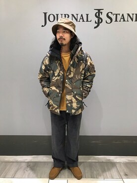「JOURNAL STANDARD（ジャーナルスタンダード）のアイテム（ダウンジャケット/コート）」を使った、LASKA officialさん（メンズ・183cm）の秋コーディネート