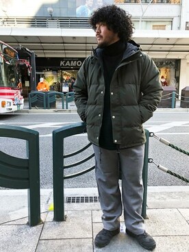 「JOURNAL STANDARD（ジャーナルスタンダード）のアイテム（ダウンジャケット/コート）」を使った、LASKA officialさん（メンズ・183cm）の秋コーディネート