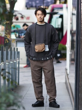 「JOURNAL STANDARD（ジャーナルスタンダード）のアイテム（バッグ）」を使った、LASKA officialさん（メンズ・183cm）の冬コーディネート