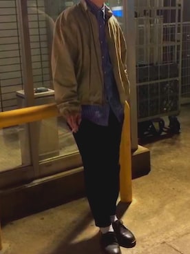 「ＧＷ」｜「アイテム（その他アウター）」を使った、本田さん（メンズ・172cm）の春コーディネート