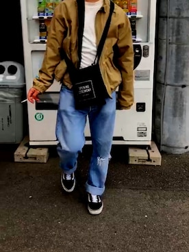 「OPENING CEREMONY（オープニングセレモニー）のアイテム（ショルダーバッグ）」を使った、本田さん（メンズ・172cm）の春コーディネート