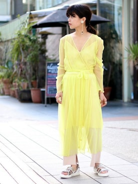 「TOGA PULLA（トーガ　プルラ）のアイテム」を使った、IMURAさん（レディース・157cm）の冬コーディネート