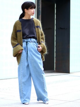 「BAUM UND PFERDGARTEN（バウムウンドヘルガーデン）のアイテム」を使った、IMURAさん（レディース・157cm）の冬コーディネート