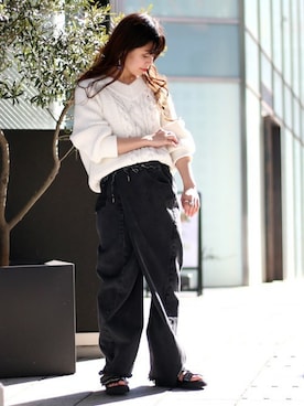 「TOGA PULLA（トーガ　プルラ）のアイテム」を使った、IMURAさん（レディース・157cm）の冬コーディネート