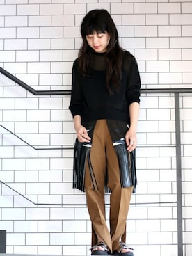 「TOGA PULLA（トーガ　プルラ）のアイテム」を使った、IMURAさん（レディース・157cm）の春コーディネート