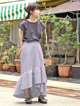 「TOGA PULLA（トーガ　プルラ）のアイテム」を使った、IMURAさん（レディース・157cm）の春コーディネート