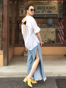 「CRY.（クライ）のアイテム（トップス）」を使った、REI  RABITさん（レディース・160cm）の夏コーディネート