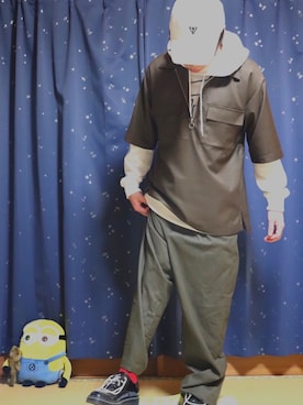 「JUNRED（ジュンレッド）のアイテム（その他トップス）」を使った、あっきー (相互フォロー)さん（メンズ・166cm）の秋コーディネート
